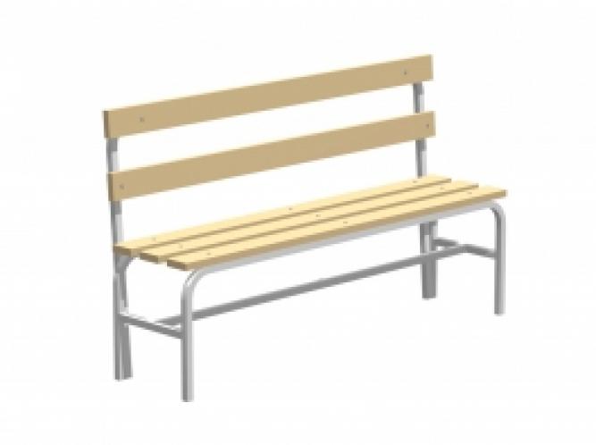 Скамья гардеробная со спинкой (липа) 850х1500х375